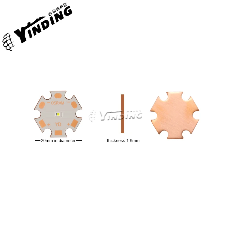 10PCS KY CELNM1.FY 3W 2016 high power chip 1800-1850K amber Road sign lighting、Traffic light chip led SMD reflow soldering