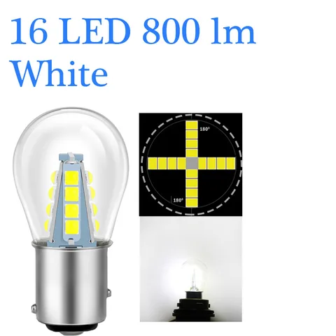 8/16 3D 3030 Chips1157 Led P21/5W BaY15d Автомобильный стоп-