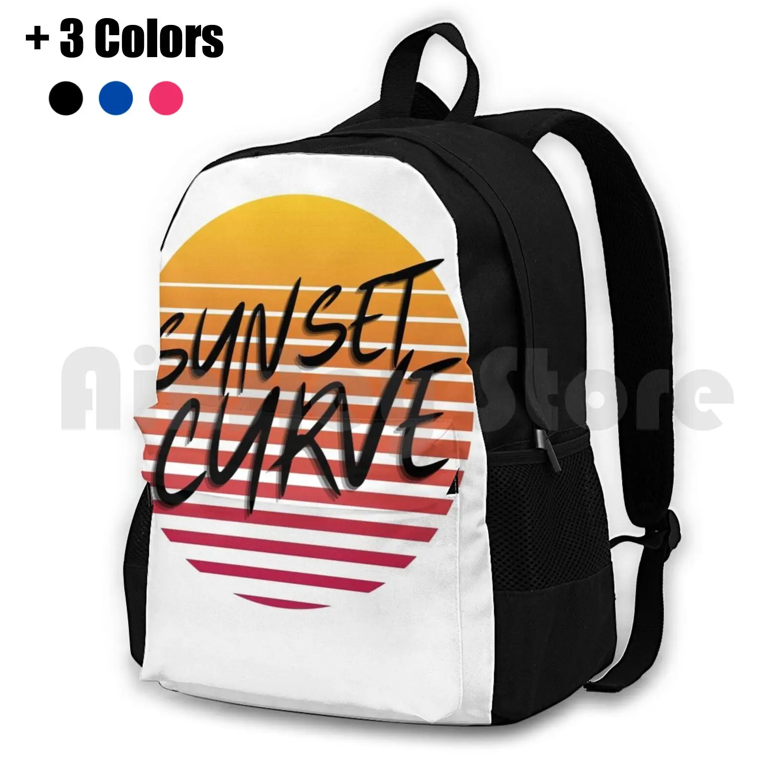 Sunset Curve Band Outdoor Hiking Backpack Riding Climbing Sports Bag Sunset Curve Band Sunset Curve Band Logo Sunset Curve Band