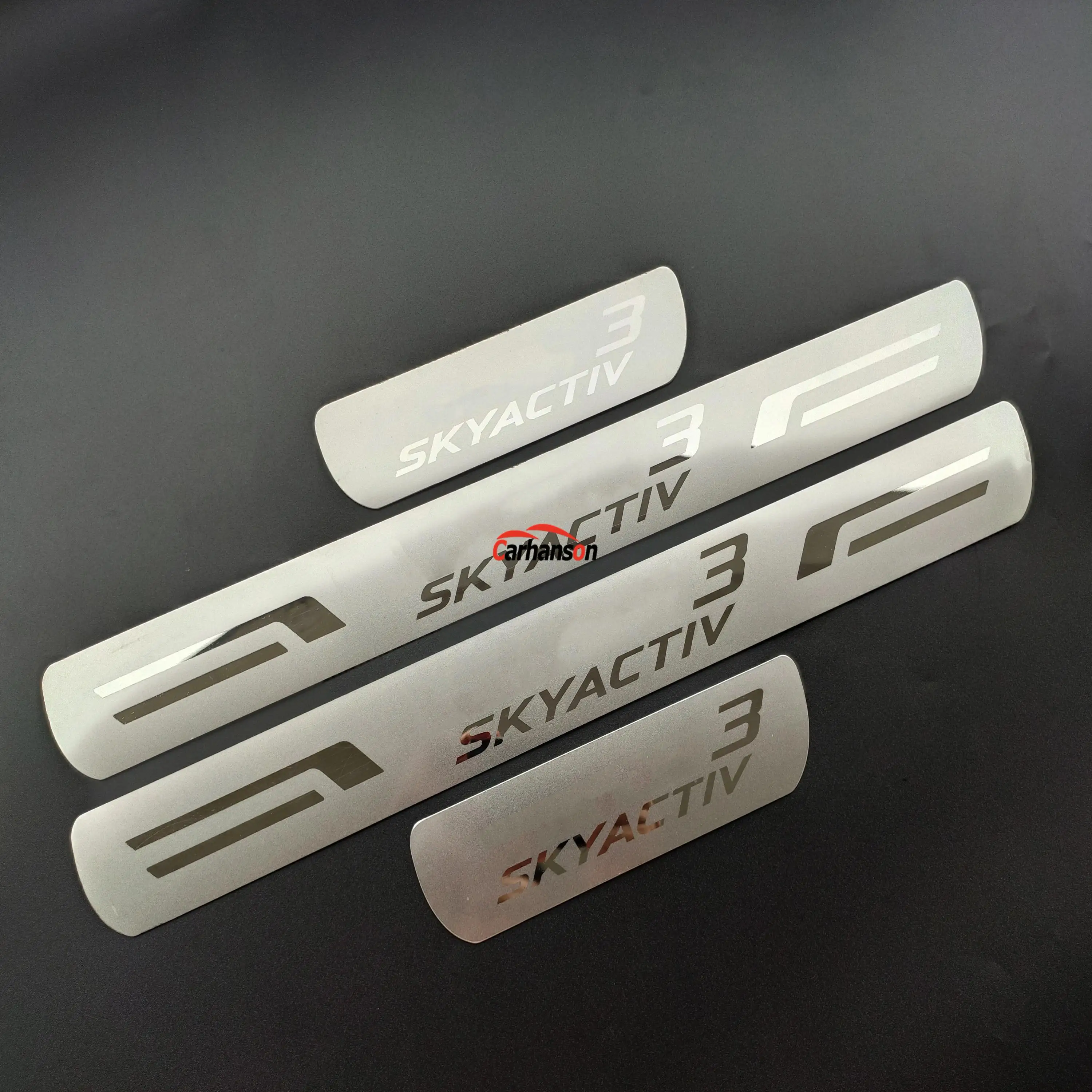For Mazda 3 2023 2021 2019 Car Accessories Door Sill Trim Strip Stainless Steel Pedal Cover Protector Styling Auto Stickers 2024