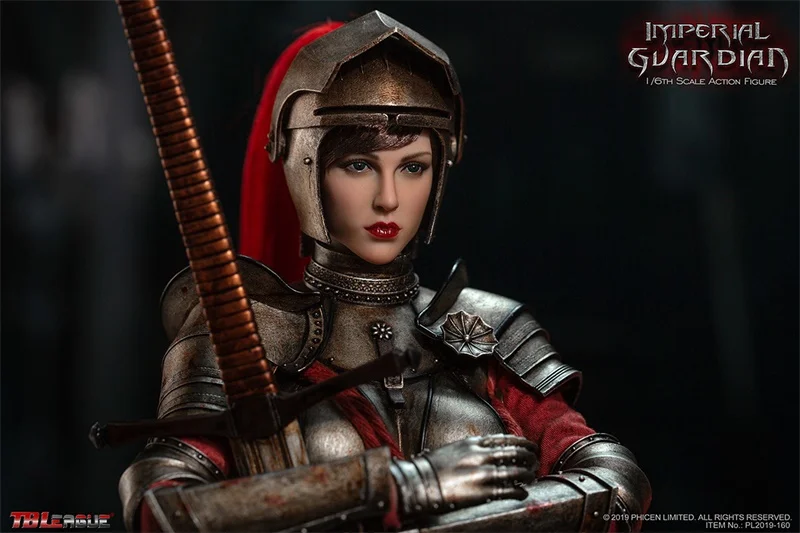 Scale 1/6 TBLeague PL2019-160 Imperial Guard Female Soldier Head Armor Model For Usual 12inch Doll Figures Accessories