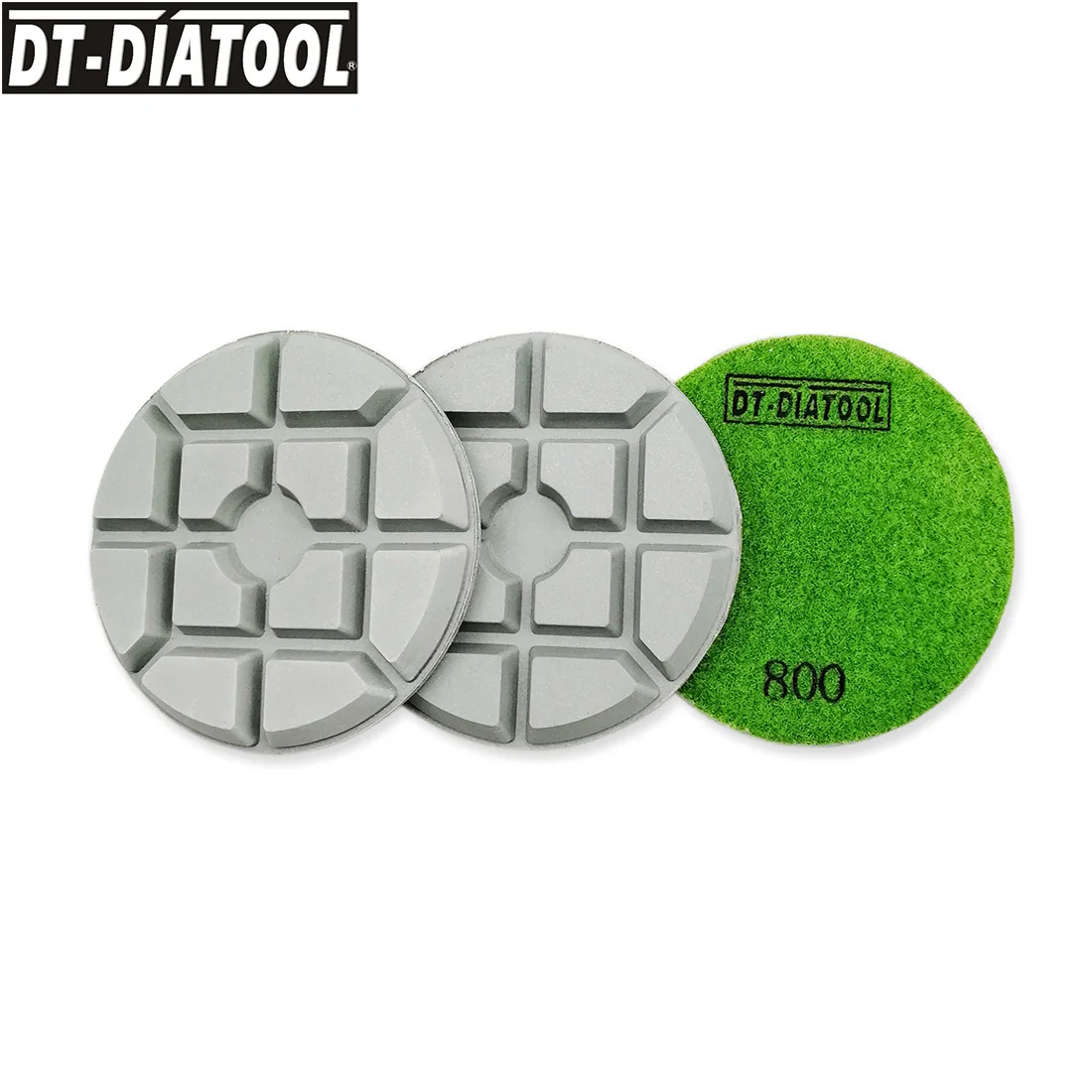 DT-DIATOOL 3 個径 100 ミリメートル/4 "グリット #800 肥厚ダイヤモンドコンクリート研磨パッドレジンボンドサンディングディスク修復コンクリート床