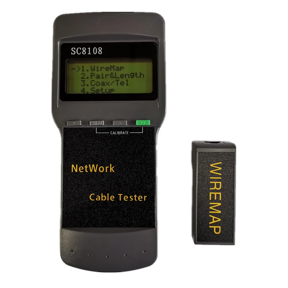 SC8108 Portable LCD Network Tester Meter&LAN Phone Cable Tester & Meter with Display RJ45