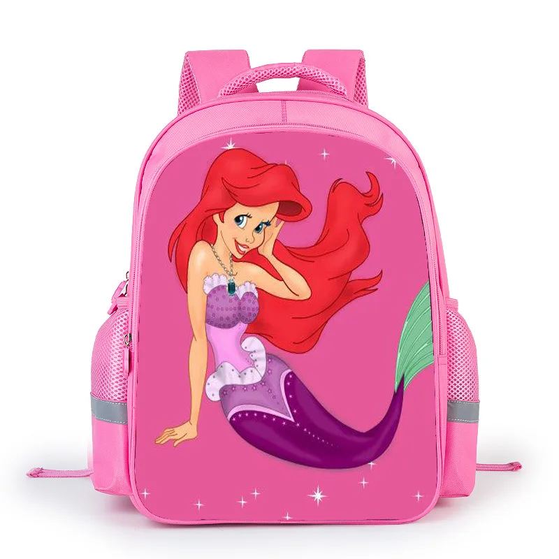 Disney-mochila De la Sirenita Ariel para niños, morral escolar de princesa, bolsas de libros para adolescentes