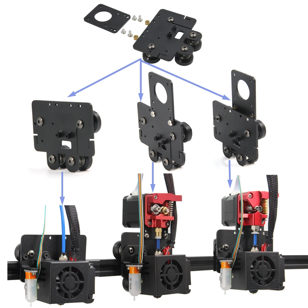 Aggiornamento diretto Kit di supporto per estrusore a doppia/singola marcia, filamento flessibile di facile stampa per Ender 5/Ender 5Pro/ Ender 5 Plus