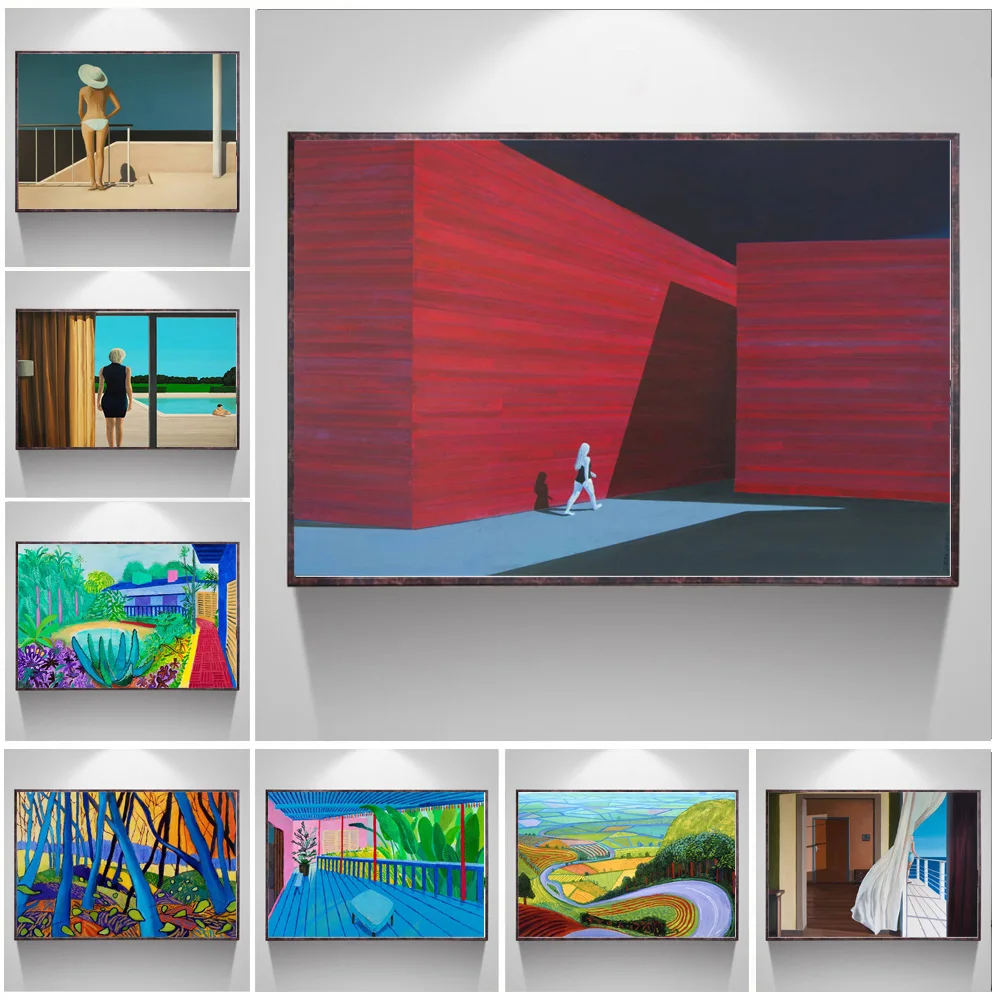 Bigger Splashist David Hockney Landscape Canvas Painting Wall Art Poster Prints Picture Decoration Living Room Bedroom Unframed