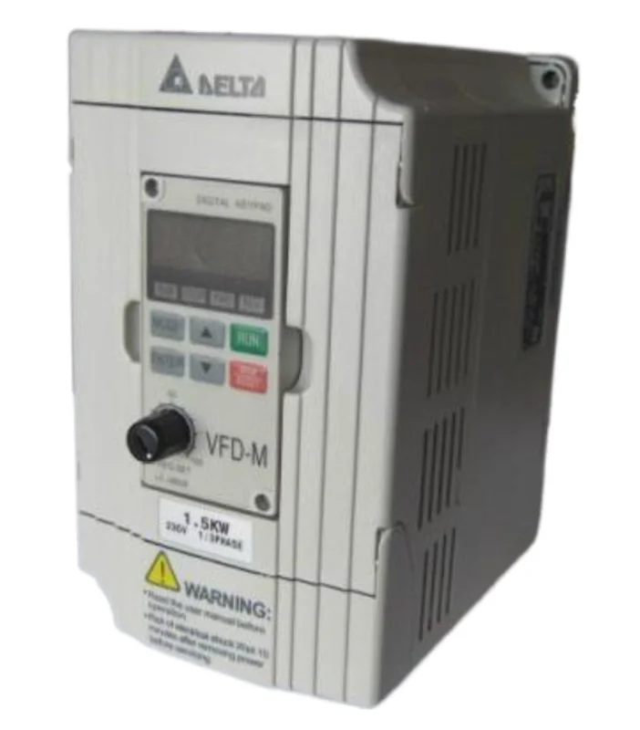 New Delta Inverter VFD015M21A, 0.4KW /0.75KW/1.5KW, Output Frequency 0.1-400Hz Carrier Frequency Up To 15kHz