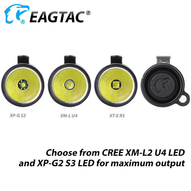 EAGTAC D25C2 XM-L2 219C CRI92 850 Lumens 4 Modes 7 Hidden Outputs LED Flashlight Pocket Torch Lower Low Mode