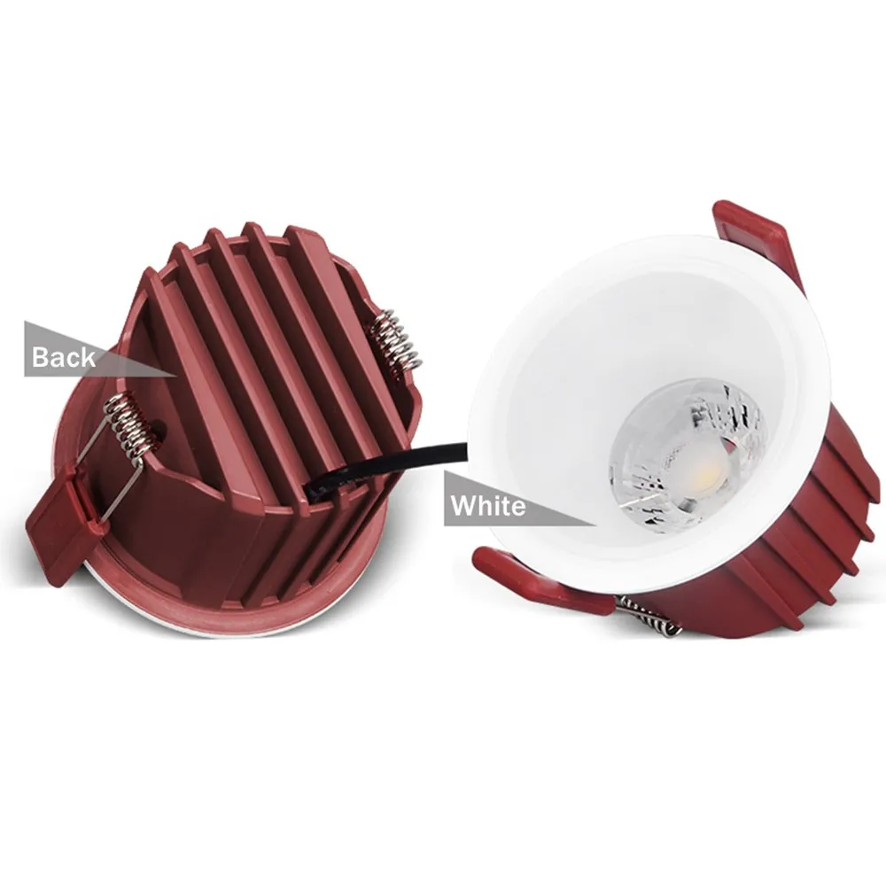 Imagem -03 - Alumínio Embutido Led Teto Downlight Elegante Quarto Downlight Square e Round Lamp Spot de Alta Qualidade 7w 12w