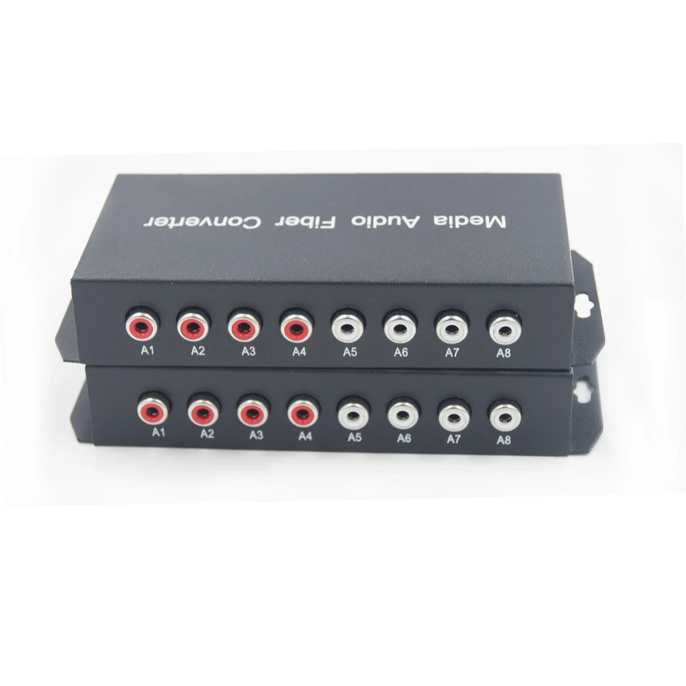 

4 Channel Audio over Fiber Optic Media Converter/Extender Singlmode 20Km & Multimode 500m for Broadcasting Intercom System