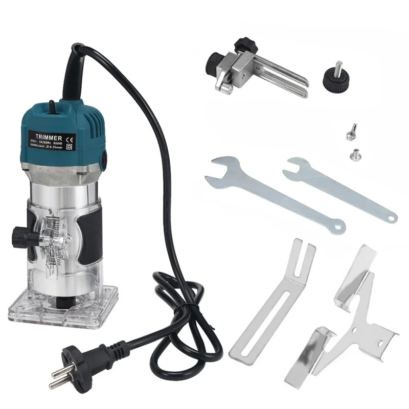 Portable woodworking engraving machine, trimming and slotting machine, suitable for manufacturing DIY wood products