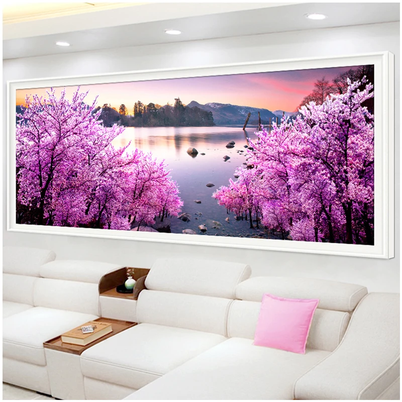 Pittura diamante 5D fai da te rosa lago neve diamante ricamo punto croce pieno quadrato rotondo mosaico paesaggio casa DecorationZP-3363