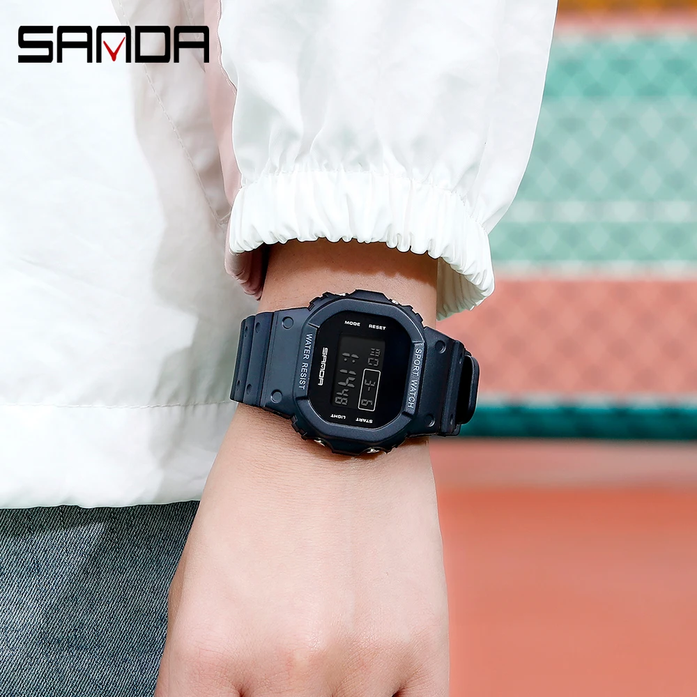 SANDA Top Brand Fashion G Style Sports Watch Men Women Waterproof Military Electronic Watches date Men\'s Retro Digital Clock