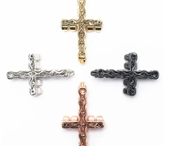 Бусины из циркония с крестом в виде черепа, 34 х22 мм