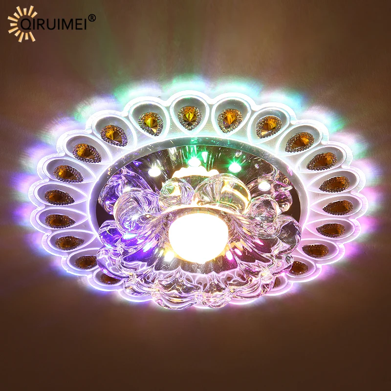 

Crystal Spotlight New Modern LED Chandelier Lights Round Ceiling Aisle Living Room Corridor Entrance Hall Balcony Lamps Lighting