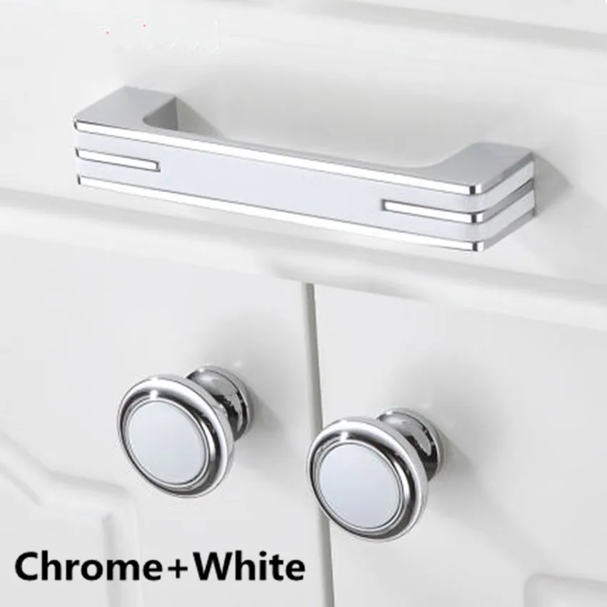 320mm modern simple fashion white black wardrobe kitchen cabinet door hanlde chrome silver drawer tv cabinet knob pull 128mm