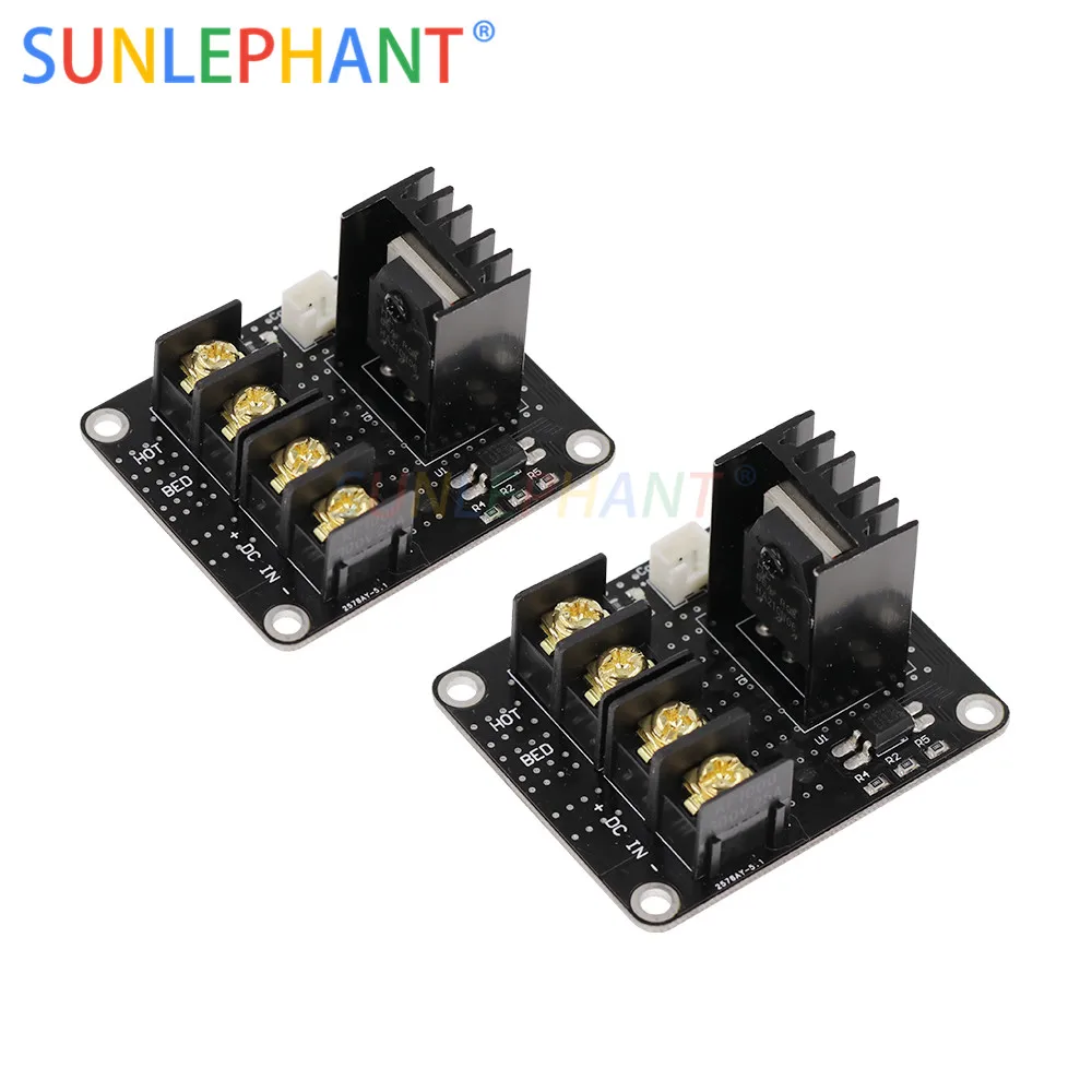 2Pcs 3D Printer Heated Bed Power Module High Current 210A MOSFET Upgrade RAMPS 1.4 With Cable