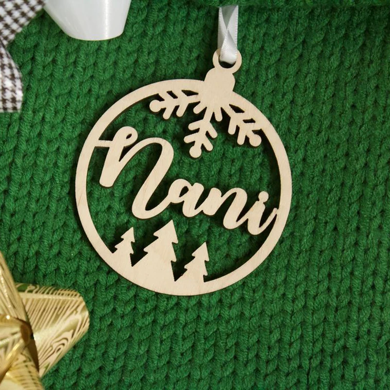 

Custom Christmas Wood Ornament, Christmas Tree Decor, Personalized Xmas Baubles, Wooden Gift Tag, Party Favor，Christmas Supplies