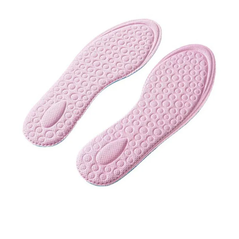 Women Ladies Fashion Comfortable High Heel Shoes Insoles Massage Point Anti Slip Shock Absorption Knitted Fabric Shoes Insoles