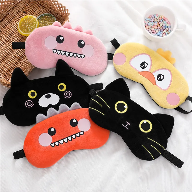 1PC Sleeping Eye Mask For Kids Sleep Plush Eye Mask Relaxation Suitable for Travel Family Party Toys Gift Cute Dropshipping