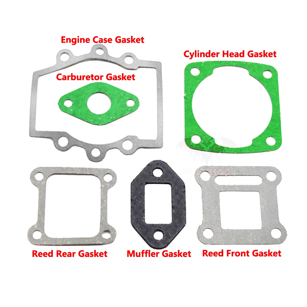 10 Pack 47cc 49cc Mini Pocket Parts Atv Quad 4 Wheeler Dirt Bike Moto Motor Engine Carb Gasket Set PRO BAT NEW