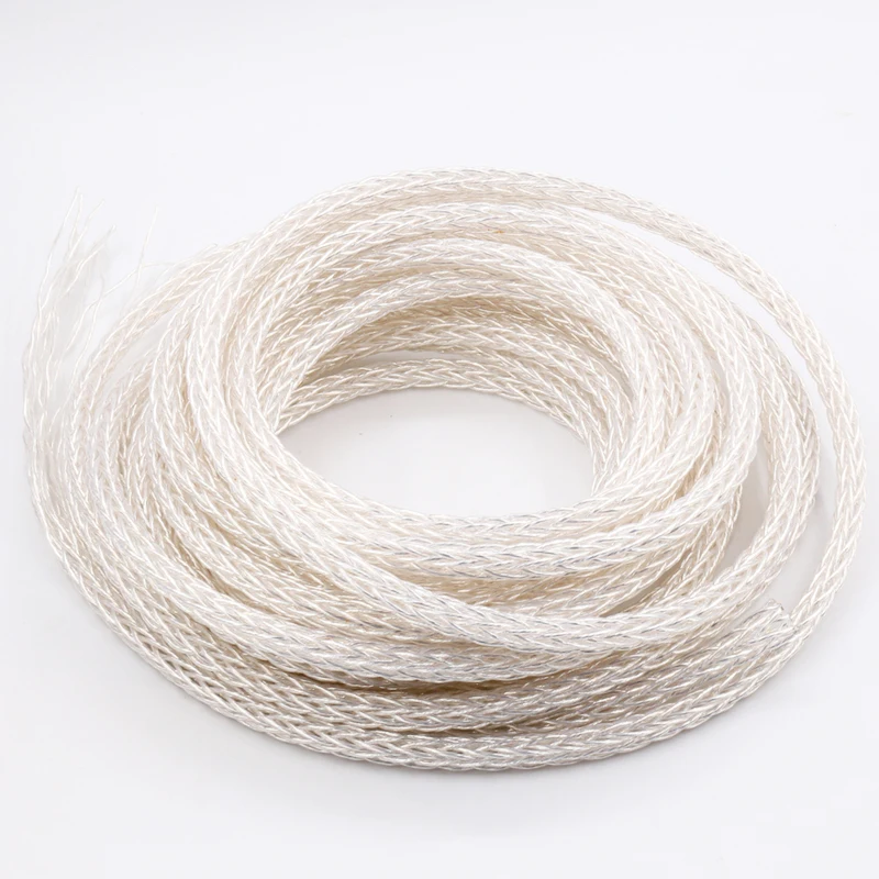 

Hi-Fi кабель 8AG высокой чистоты с посеребренным покрытием OCC, 16 жил, провод для динамика