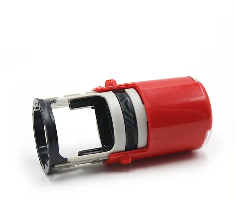 Custom Logo Double Round Border Stamp 3 Lines of Text Self-Inking Stamper - Rubber Personalized for Card Making