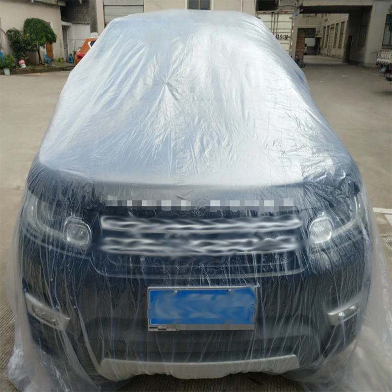 Plastic transparent pe automatic car cover waterproof