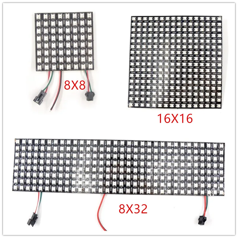 

SK6812 16x16 8x32 8x8 WS2812B Panel 256 pixel LED Programmed Panel Screen WS2811 SMD 5050 Led Digital Flexible Addressable DC5V