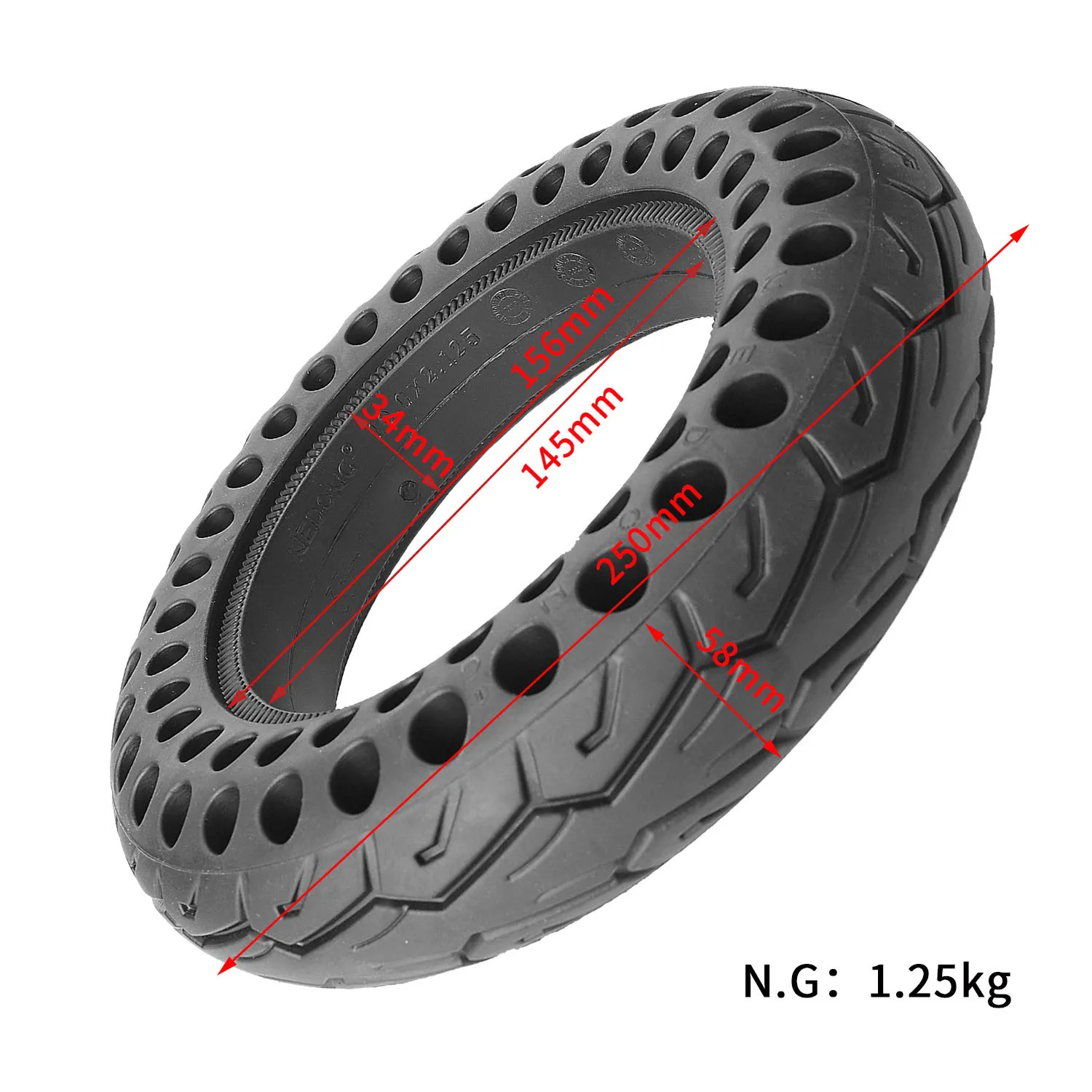 

10x2.125 Solid Tire for Electric Scooter 10 Inch10*2.125 Double-Row Honeycomb Explosion Proof Tire Skateboard Shock Wheel