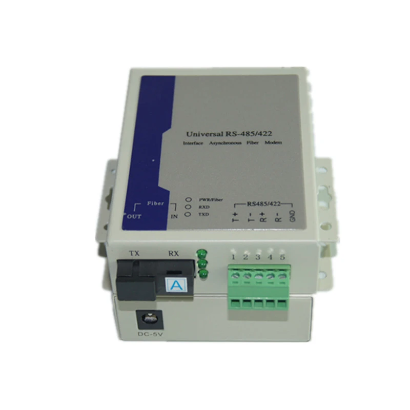 1 Pair 1 Channel Bidirectional Data Over Fiber Optic Converter with RS485 and 600w Surge Protection