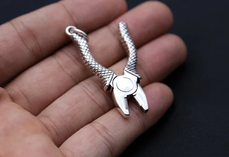 S925 skull pliers Pendant Silver Pendant