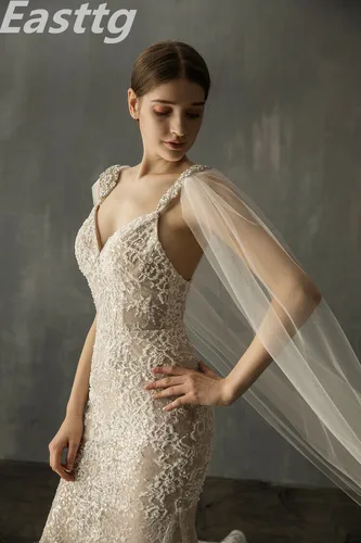 Imagen 2 del producto Blanco marfil 118 ""(300 cm) de ancho capa superior de diamante chal nupcial longitud de catedral capa larga de tul chal velo de novia Accesorios