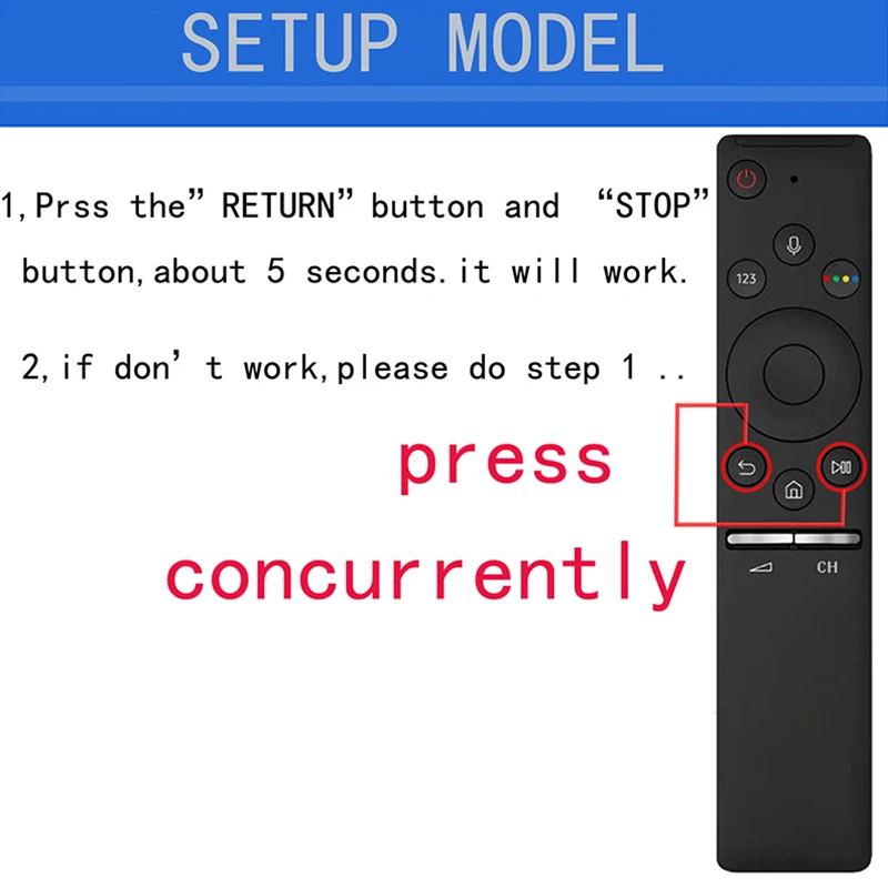 RISE-Remote Control BN59-01298C for Samsung 4K Voice QLED Smart HD LCD TV BN59-01275A BN59-01298G/D BN59-01298J RMCSPR1BF1