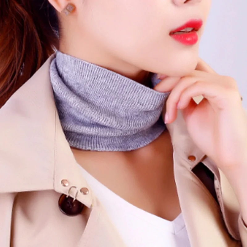 Winter Cashmere Thin Bib Pullover Women Wool Knit Fake Collar Ring Neck Scarves Fashion Lace Elastic Windproof Warm Scarf O19