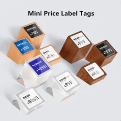 Wood Price Name Label Paper Card Tag For Jewelry Watch Counter Top Mini Acrylic Sign Holder Display Stand