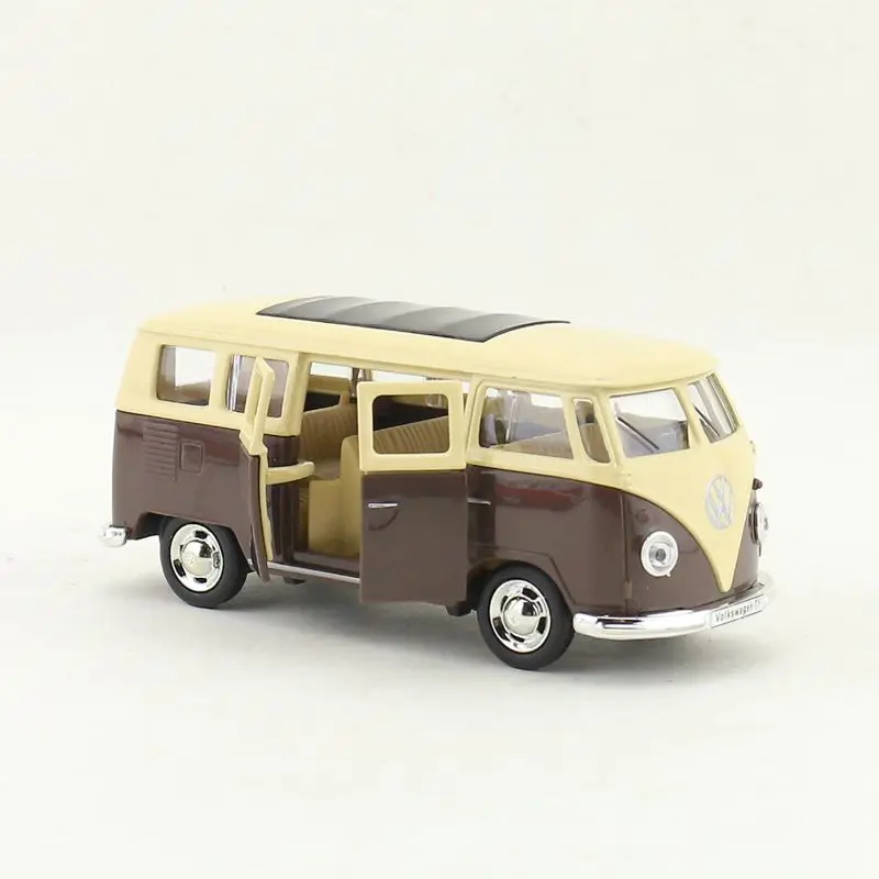 Diecast Metal Toy Model 1:38 Scale Volkswagen Type 1 Classical T1 Bus Car Pull Back Educational Collection Gift kid Match Box