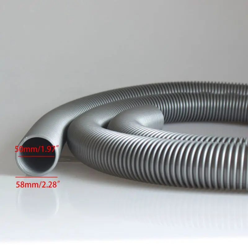 1/2/3M Inner Diameter 50mm Vacuum Cleaner Thread Hose Soft Pipe Durable Water Absorption Machine Tube Straws Durable Parts