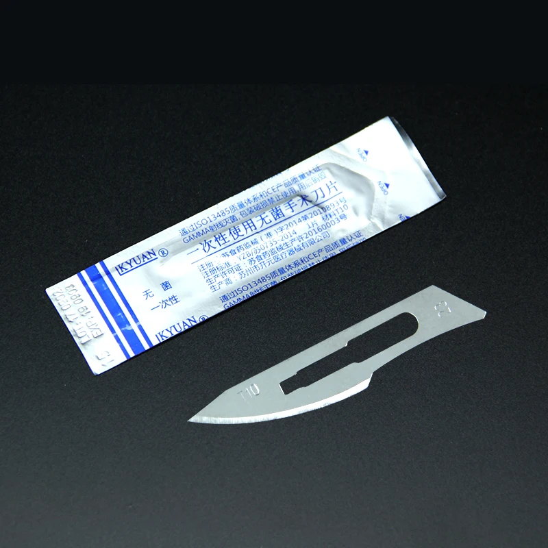 Ring disposable surgical blade Medical carbon steel sterile blade Cosmetic plastic surgery No. 11