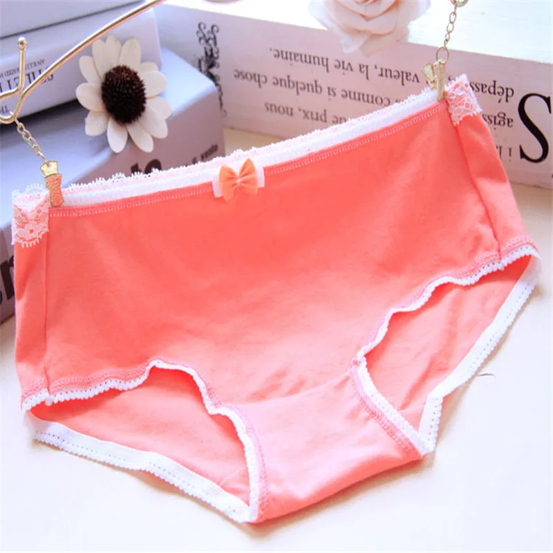 New Hot 1Pcs/Lot Small Fresh Candy-colored Bow Cute Cotton Underwear Shorts Cotton Panties Girl Briefs Wholesale 0122