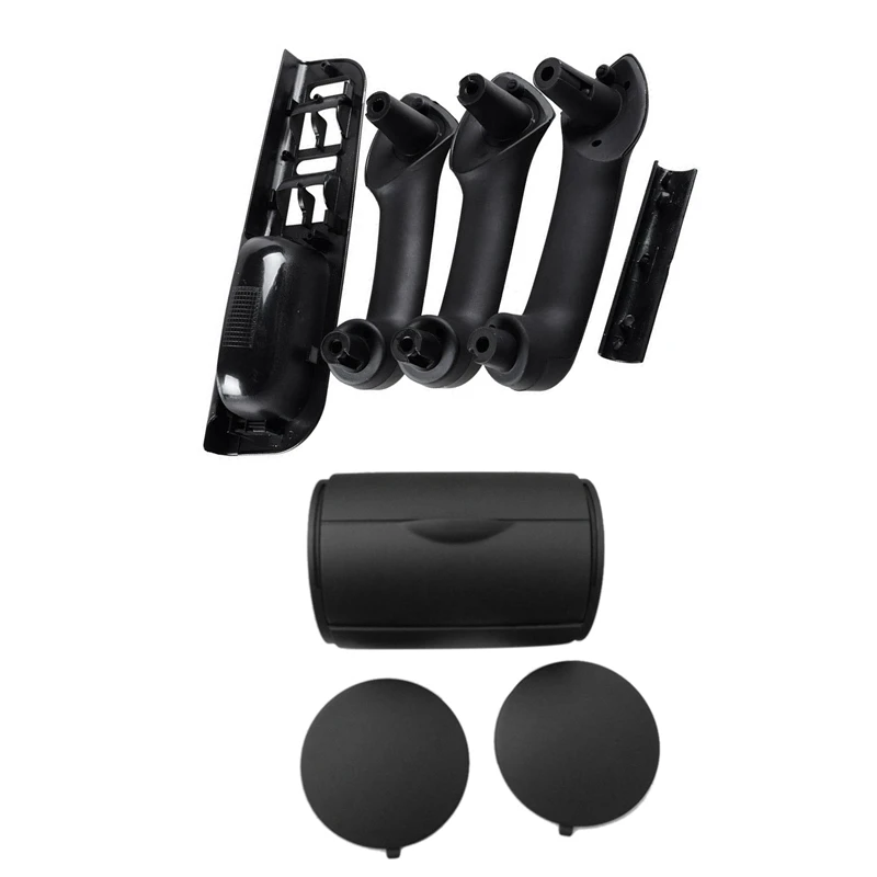 1 Set Inside Door Handle Door Armrest & 1Pcs Black Rear Ashtray Bin Ash Tray + Side Caps for Bora Jetta Golf 4 Mk4