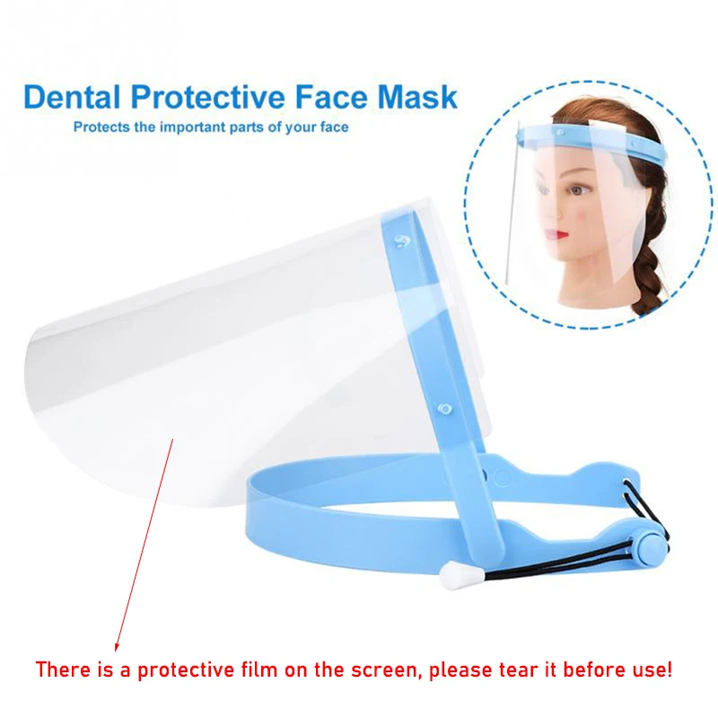 10pcs Dental Protective Face Dental Face Shield 1 Shelf 10Pcs Detachable Face Shield Anti-Fog Dustproof Replacement Covers