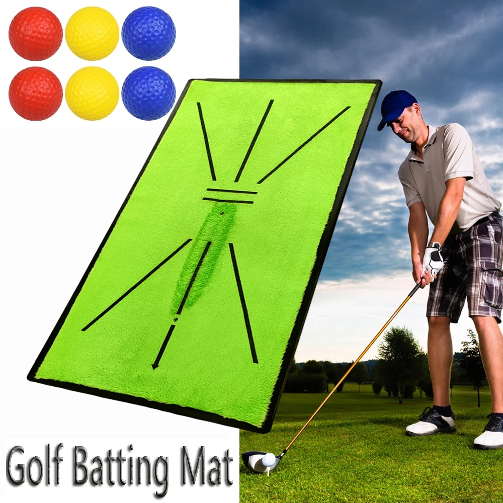 Golf Training Mat for Swing Detection Batting In Door Golf Game Golf Practice Training Aid Game Gift Home Office Outdoor Mat Pad