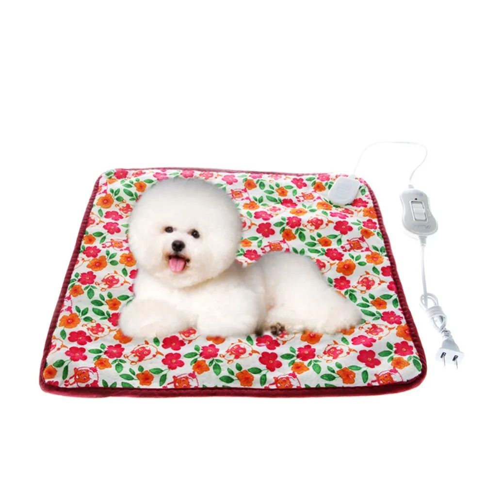 40*40cm 220V CN plug Warm Pet Cat Dog Electric Heated Heating Pad Mat Blanket Bed