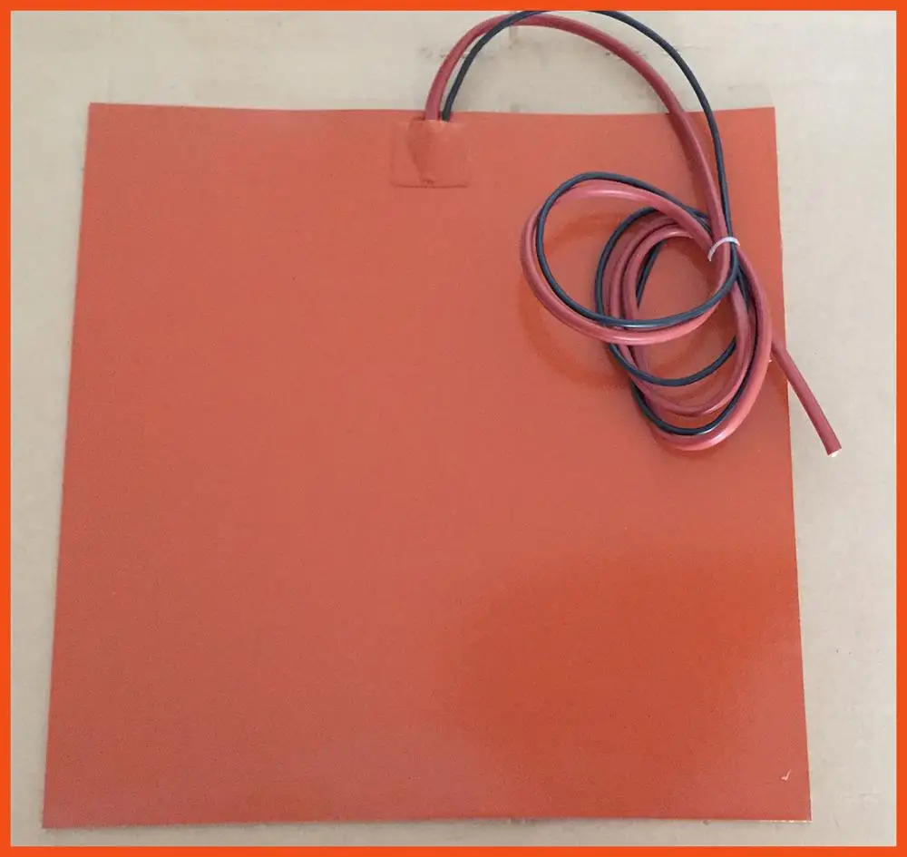 

silicone heater riscaldatore letto 12v 300x300mm 270w per kossel pro stampante 3d heating element film heater flexible hater pad