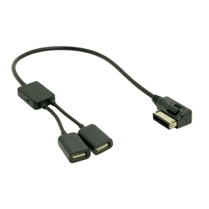 Aux cable Media In AMI MDI Dual USB2.0 Ports AUX Flash Drive Adapter Cable For Car VW AUDI 2014 A4 A6 Q5 Q7