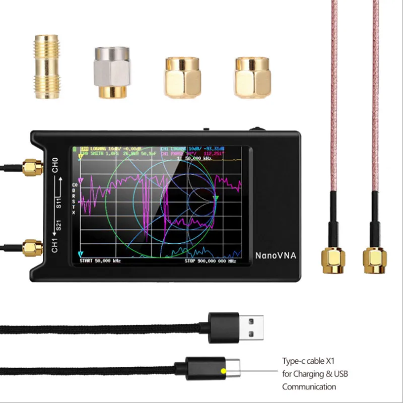 

1.5GHz 4 Inch Vector Large Screen Network Analyzer Nano VNA-H4 Antenna Shortwave