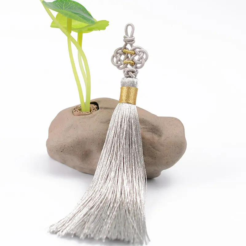 Wysokiej jakości podwójne węzeł sztuki frędzle Fringe odzież domowa kurtyna biżuteria Charms ręcznie tkane wisiorek akcesoria Craft powiesić