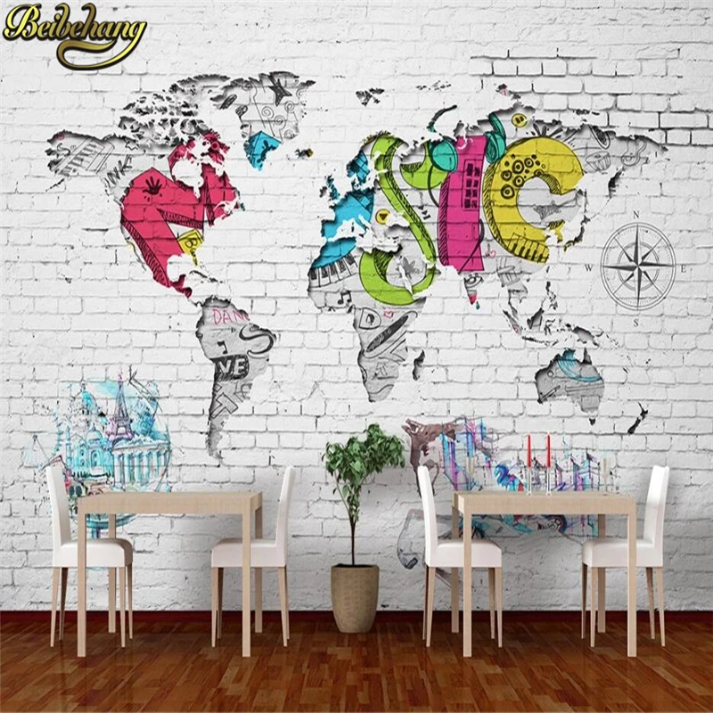 Custom Graffiti wall tooling Photo Wallpaper 3D Mural Restaurant Cafe Living Room home TV Background Wall Decor 3D Wall Paper