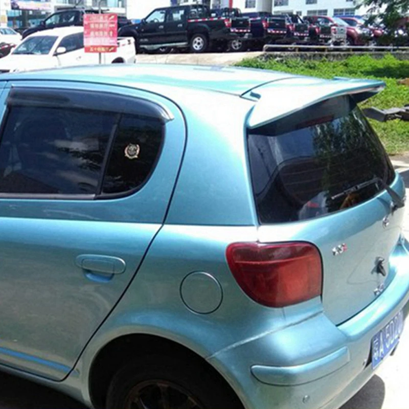 Para Toyota Vitz Spoiler Material ABS alerón trasero de coche Primer Color alerón trasero para Toyota Echo Vitz alerón 2002-2011